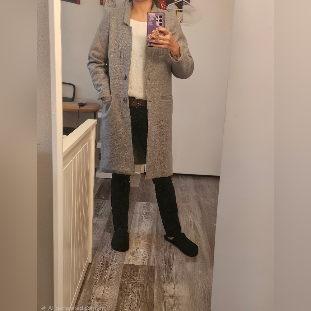 Stylish Gray Long Coat